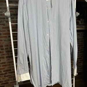 Woman’s Banana Republic Blue Striped Shirt